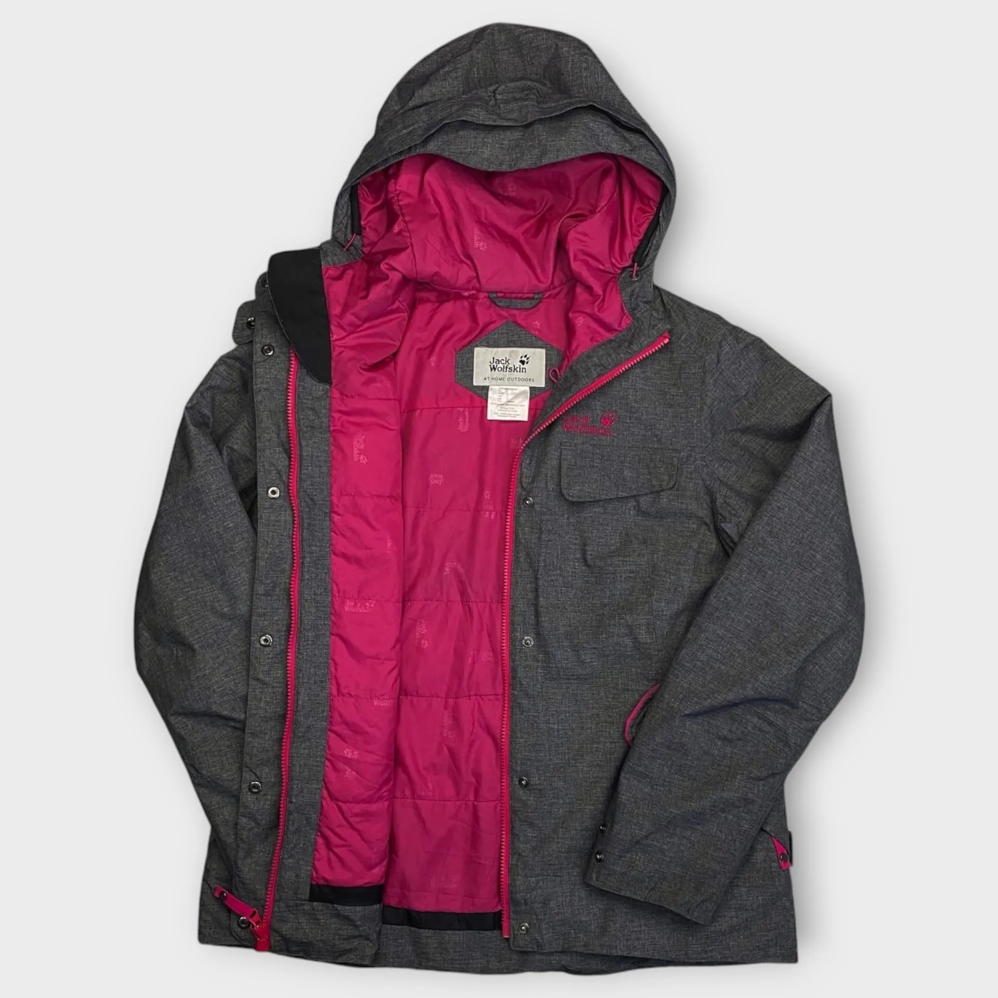Women Jack Wolfskin Hooded Jacket (L)