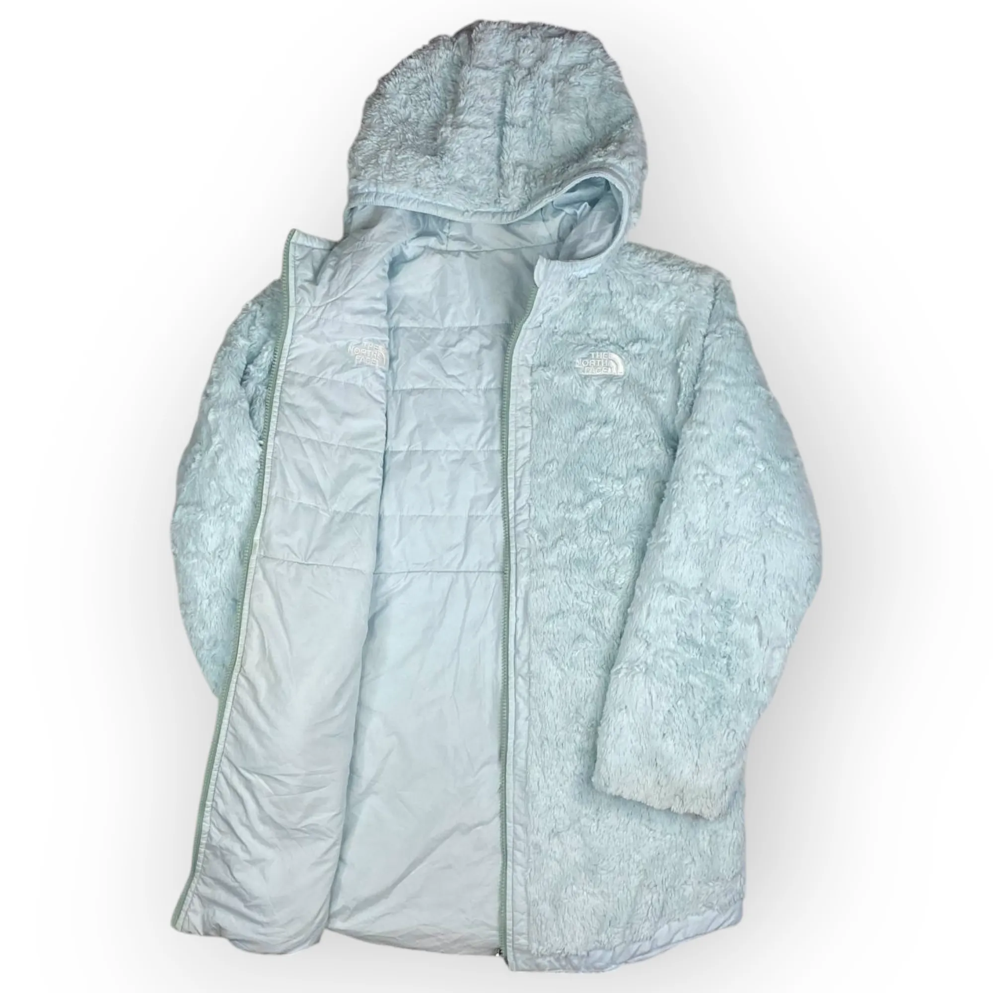 Girls The North Face Double Face Hooded Jacket (L)