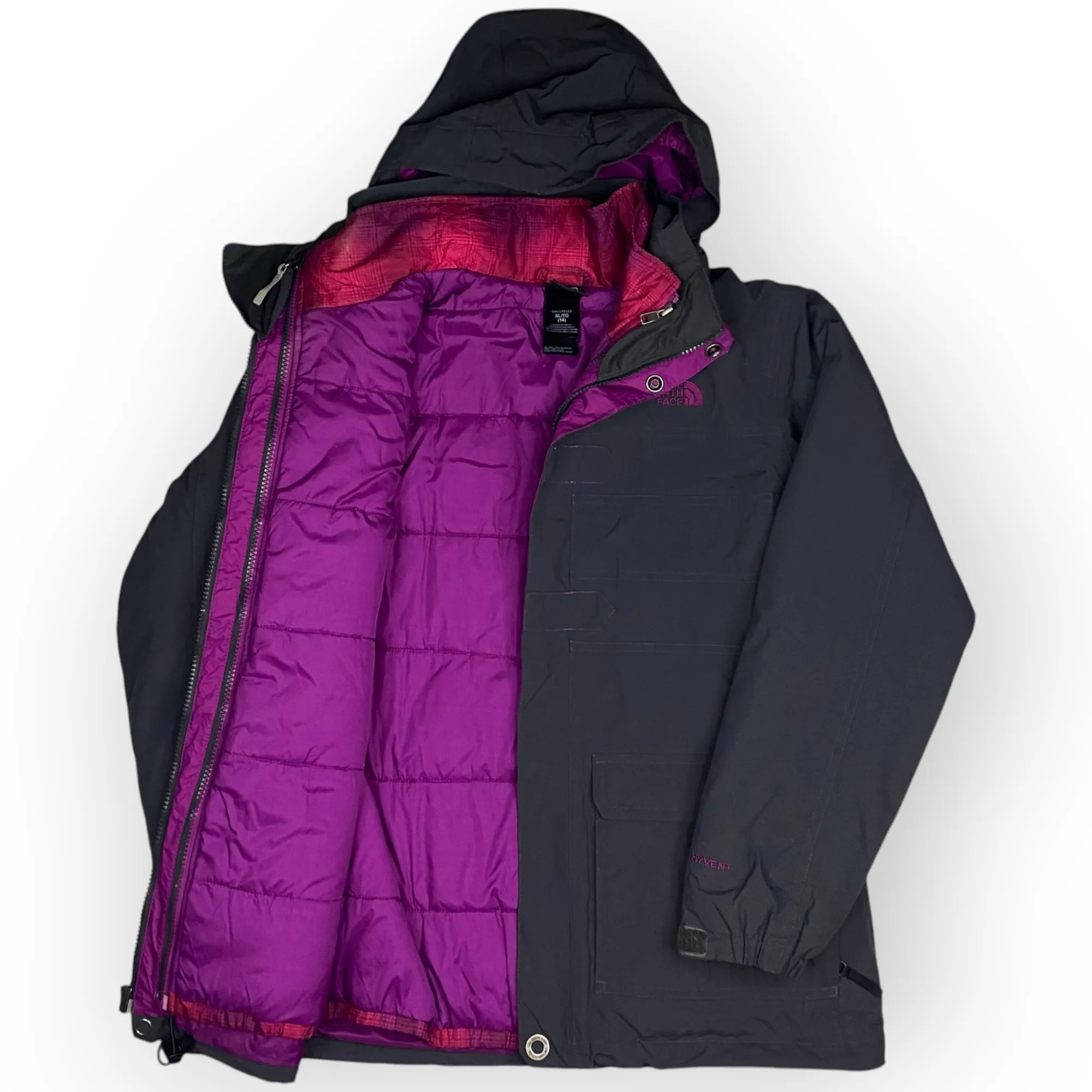 Girls The North Face 2 in 1 Hooded Ski Jacket (18 years (XL))
